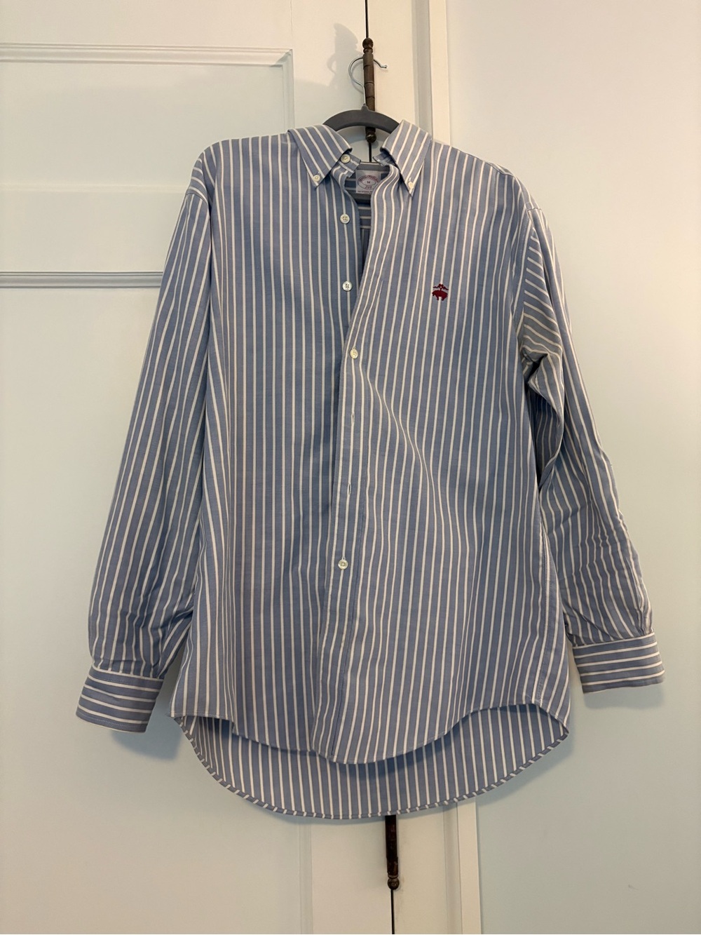 Brooks Brothers Blue and White Striped Button-Down Shirt